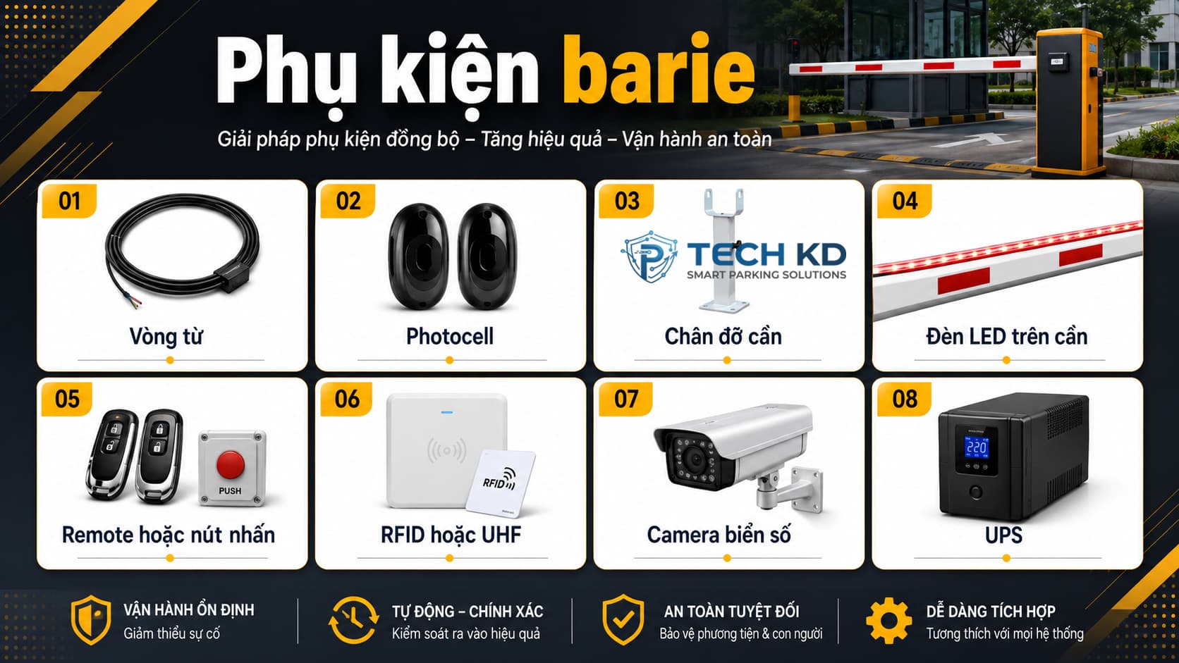Phụ kiện barie tự động